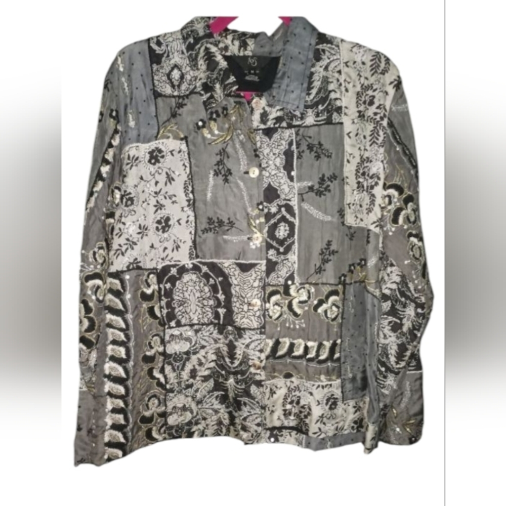 Ios Gray Beaded Jack With Sequin Sharp Looking - image 1